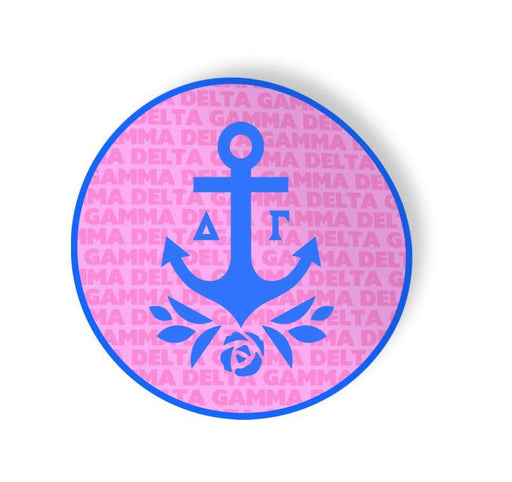 Delta Gamma Mascot Round Decals