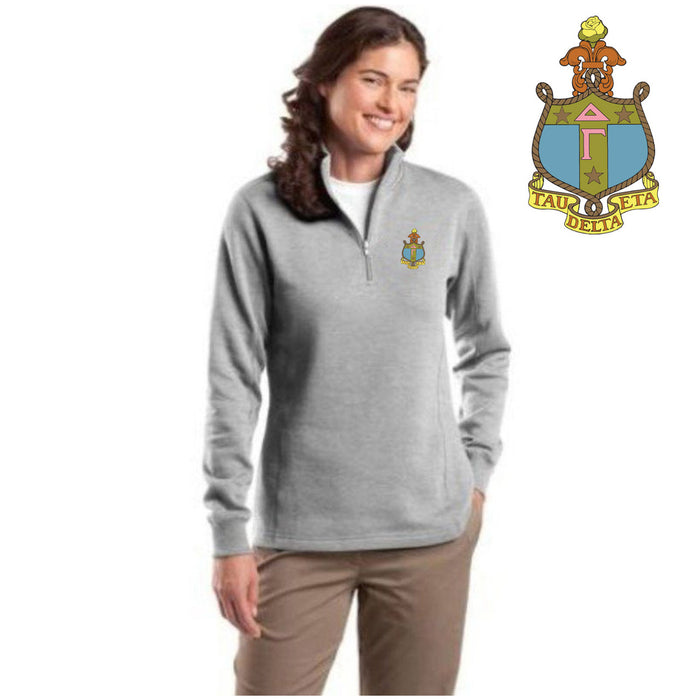 Discount Delta Gamma Emblem 1/4 Zip Pullover DISCOUNT-Delta Gamma Emblem 1/4 Zip Pullover