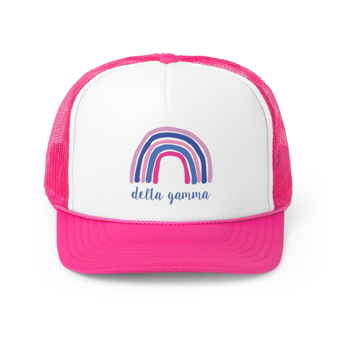 Delta Gamma Rainbow Trucker Caps Delta Gamma Rainbow Trucker Caps