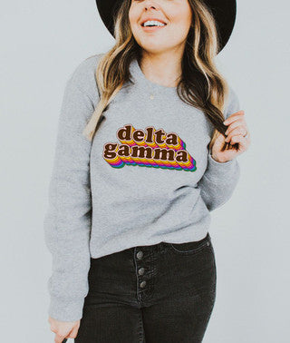 Delta Gamma Delta Gamma Retro Maya Crewneck Sweatshirts