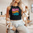 Printify Delta Gamma Shagadelic Racer Tank Delta Gamma Shagadelic Racer Tank