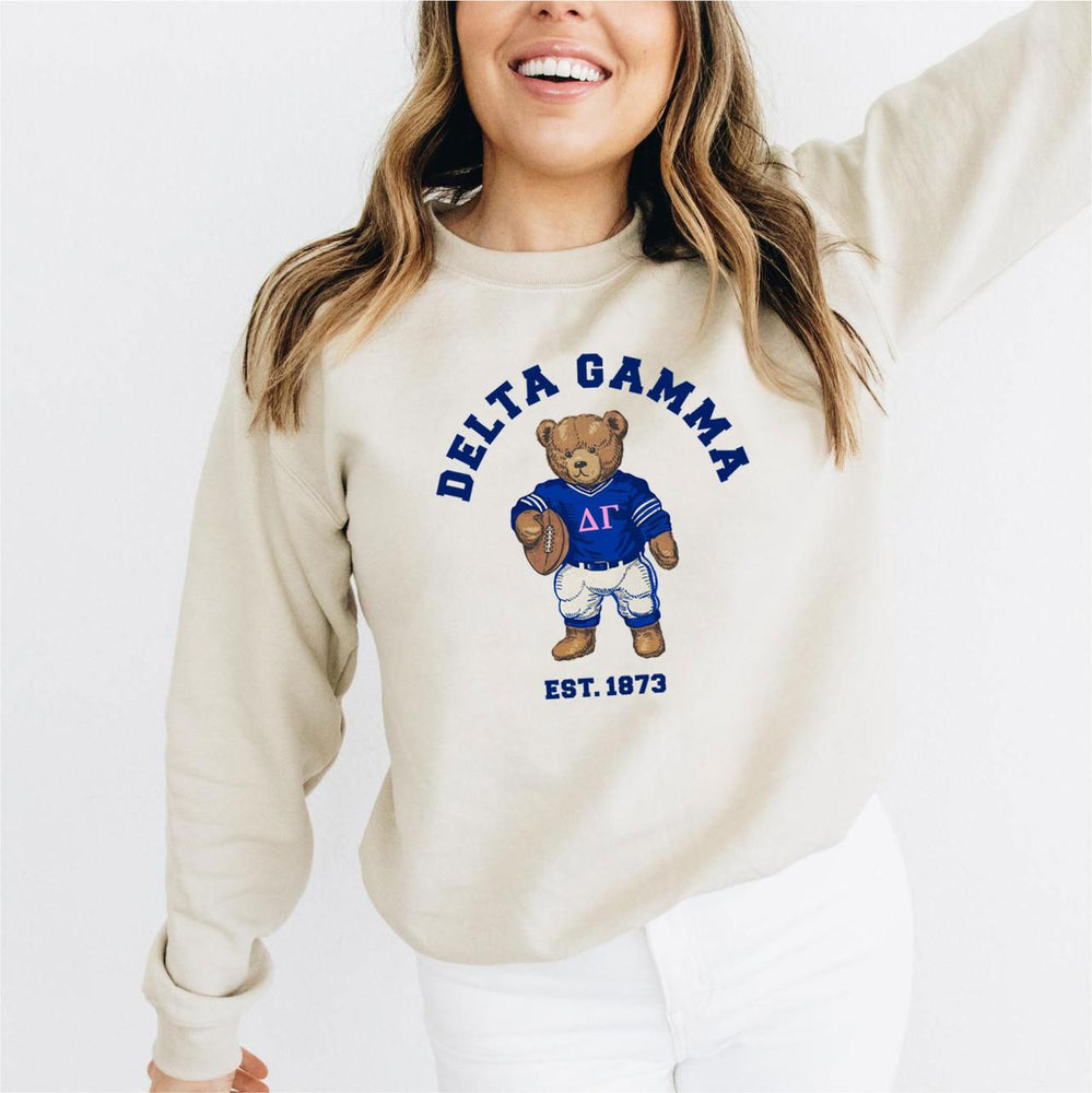 Delta Gamma Teddy Bear Crewneck Sweatshirt Delta Gamma Teddy Bear Crewneck Sweatshirt