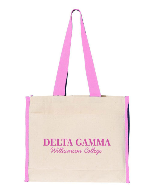 Delta Gamma Delta Gamma Tote with Contrast-Color Handles