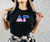 Delta Gamma Two Toned Greek Lettered T Shirts Delta Gamma Two Toned Greek Lettered T-shirts