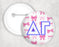 Delta Gamma Multi Bows Pin Buttons Delta Gamma Multi Bows Pin Buttons