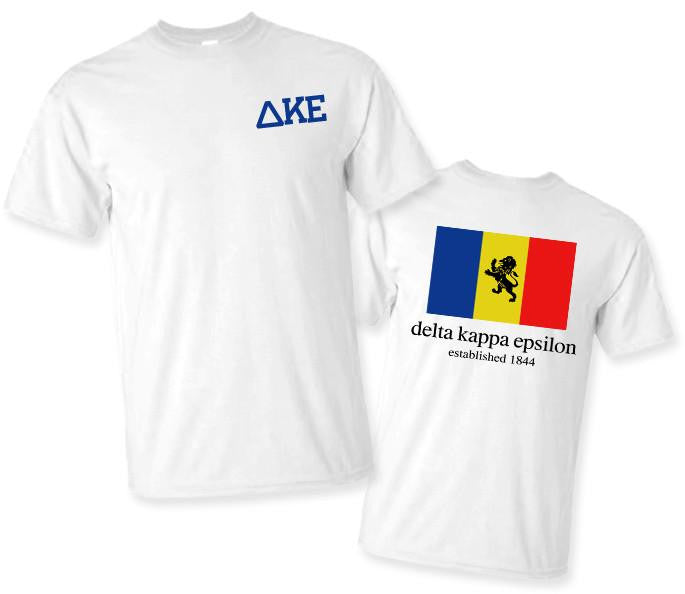 Greekgear Delta Kappa Epsilon Flag T Shirts Delta Kappa Epsilon Flag T-shirts