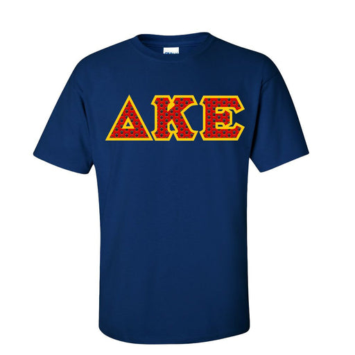 Delta Kappa Epsilon Delta Kappa Epsilon Fraternity Crest - Shield Twill Letter Tee