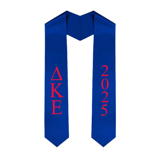 Delta Kappa Epsilon Delta Kappa Epsilon Greek Lettered Graduation Sash Stole With Year - Best Value