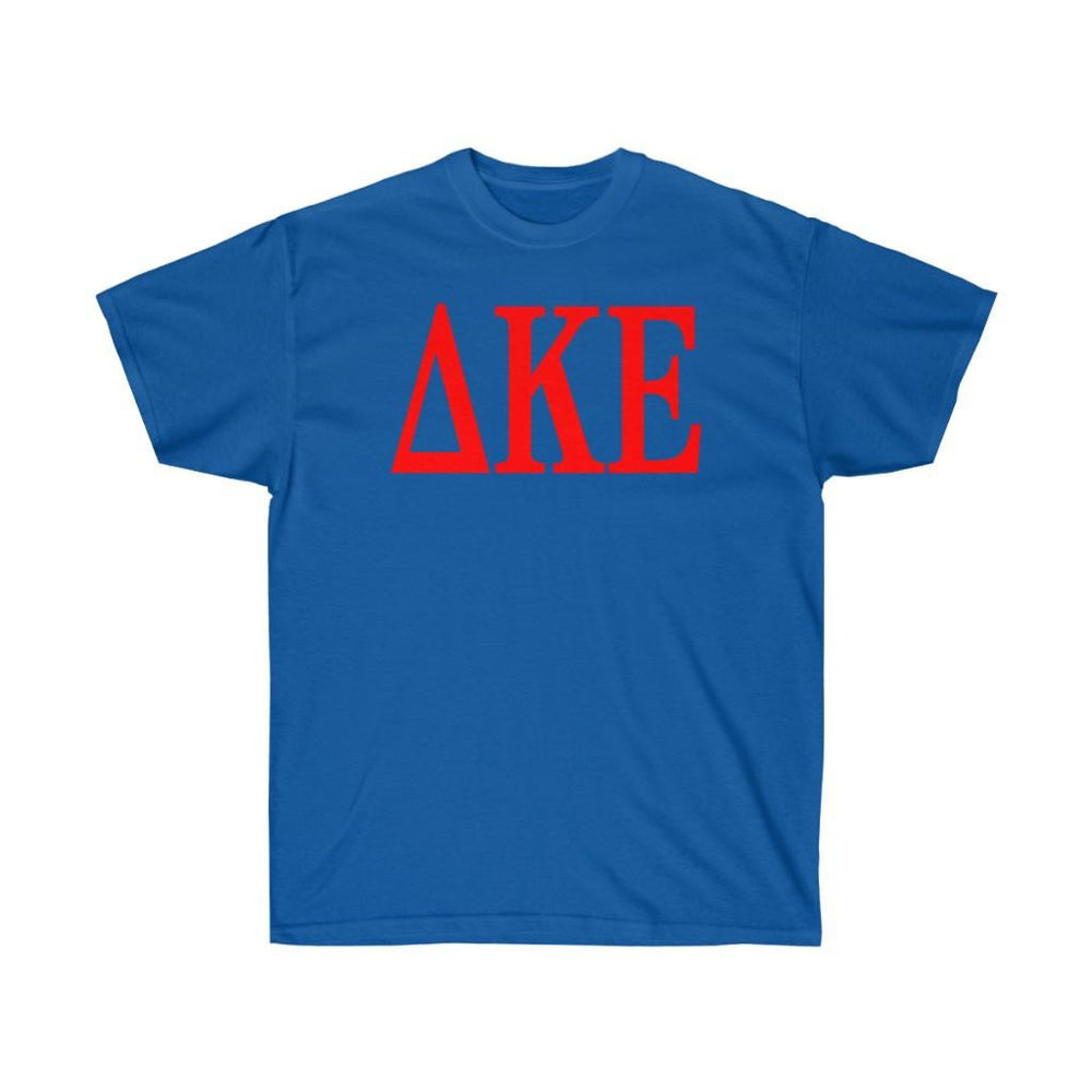 Printify Delta Kappa Epsilon Lettered Tee $24.95 DELTA KAPPA EPSILON LETTERED TEE - $24.95