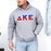 Printify Delta Kappa Epsilon Two Toned Greek Lettered Hooded Sweatshirts Delta Kappa Epsilon Two Toned Greek Lettered Hooded Sweatshirts