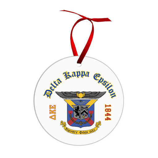 Delta Kappa Epsilon Delta Kappa Epsilon Crest & Year Circle Ornaments
