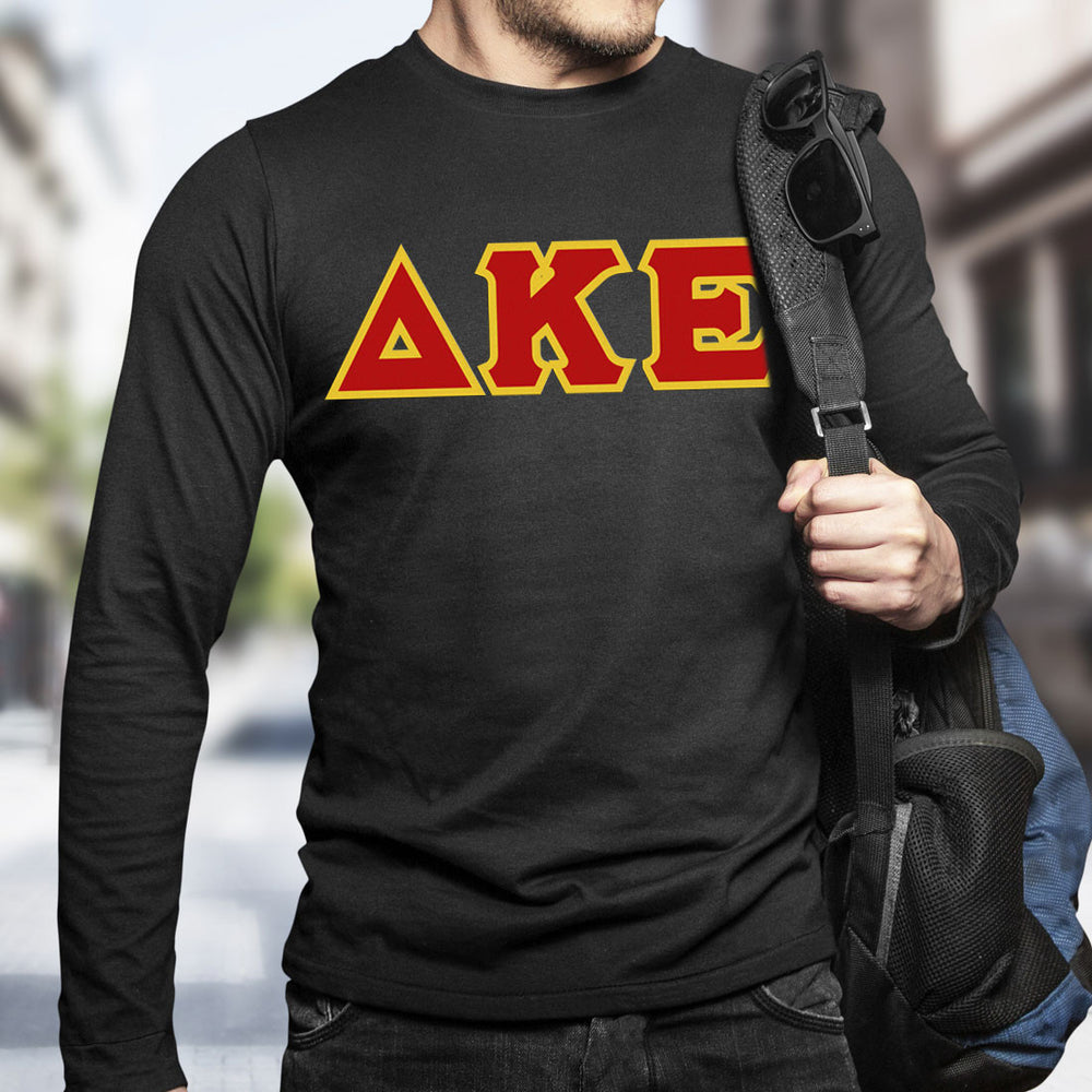 Delta Kappa Epsilon Lettered Long Sleeve Shirt Delta Kappa Epsilon Lettered Long Sleeve Shirt