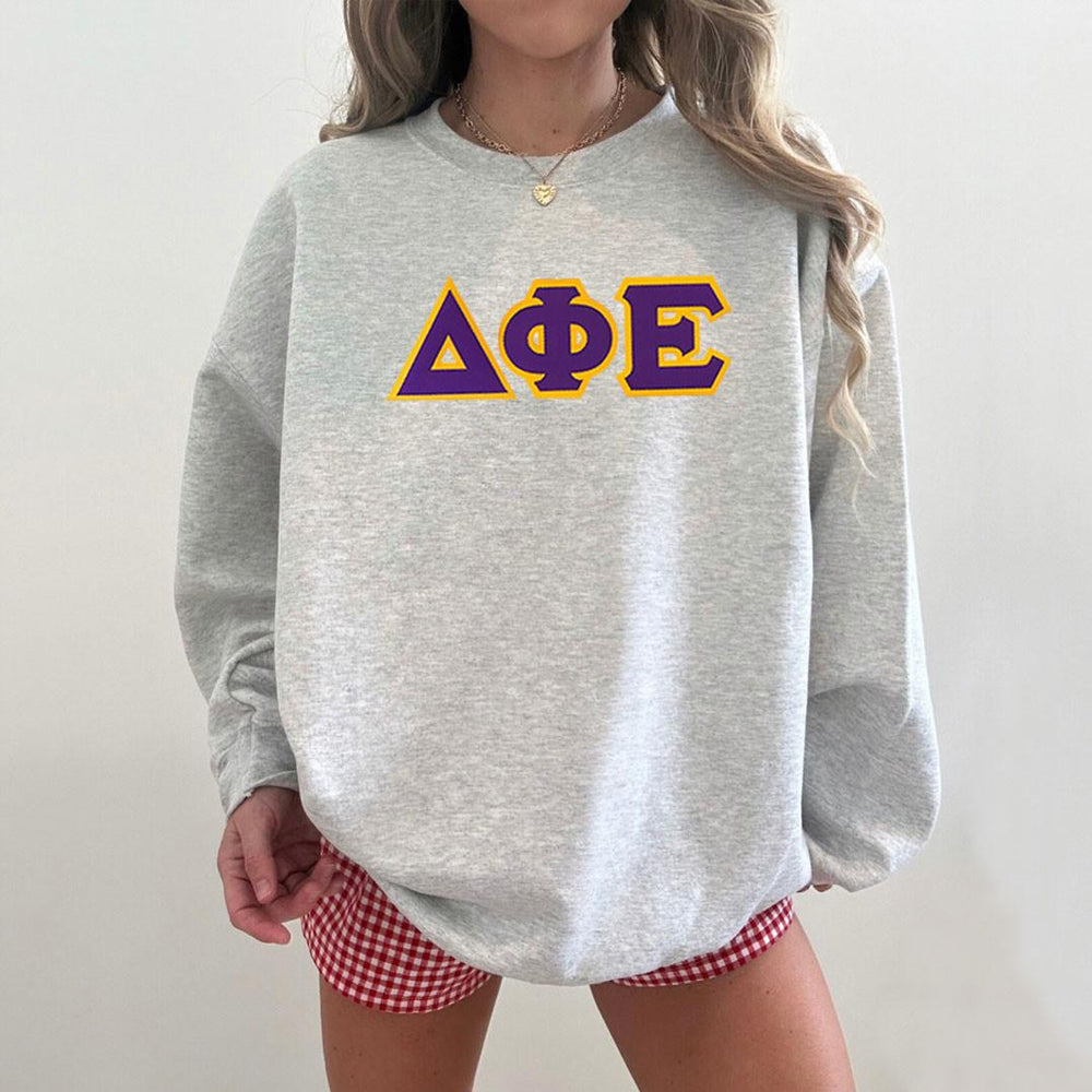 Delta Phi Epsilon 2 Day Ship Twill Crewneck Sweatshirt Delta Phi Epsilon - 2 Day Ship Twill Crewneck Sweatshirt