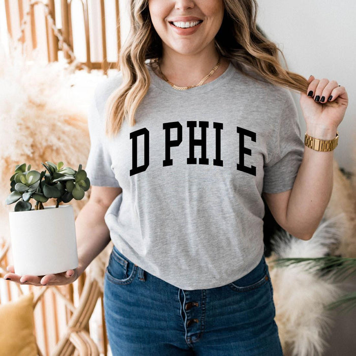 Printify Delta Phi Epsilon Basic Nickname Tee Delta Phi Epsilon Basic Nickname Tee