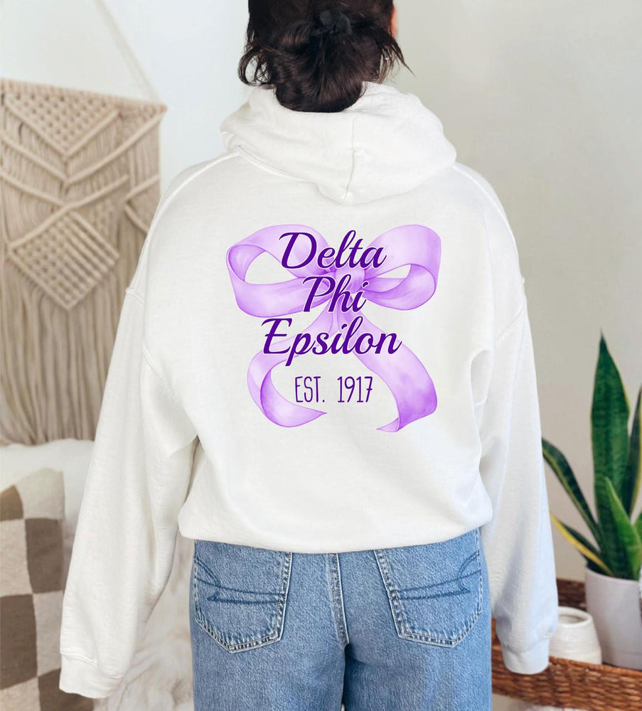 Delta Phi Epsilon Bows Established Hoodie Delta Phi Epsilon Bows Established Hoodie
