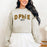Delta Phi Epsilon Cheetah Print Crewneck Sweatshirt Delta Phi Epsilon Cheetah Print Crewneck Sweatshirt