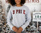 Printify Delta Phi Epsilon Christmas Plaid Nickname Crewnecks Delta Phi Epsilon Christmas Plaid Nickname Crewnecks