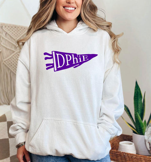 Delta Phi Epsilon Delta Phi Epsilon - D Phi E Pennant Hooded Sweatshirt
