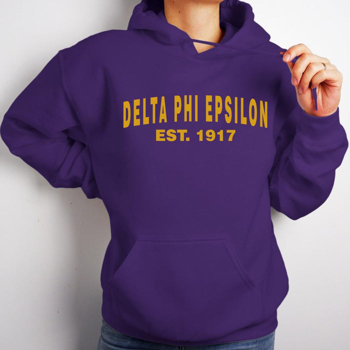Delta Phi Epsilon Established Hooded Sweatshirts Delta Phi Epsilon Established Hooded Sweatshirts