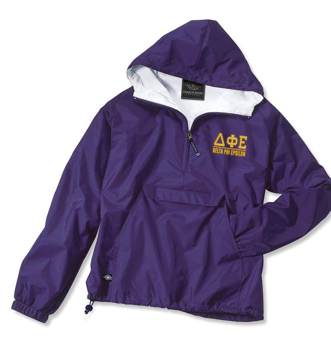 Delta Phi Epsilon Greek Letter Anoraks Delta Phi Epsilon Greek Letter Windbreaker Pullovers