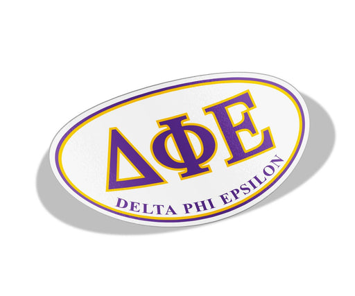 Delta Phi Epsilon Greek Letter Oval Decal