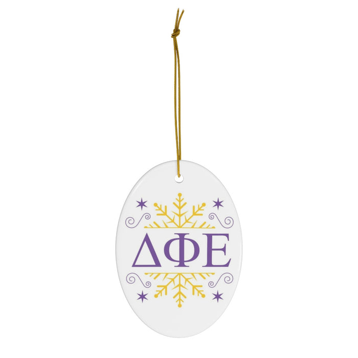 Delta Phi Epsilon Holiday Color Snowflake Christmas Ornaments Delta Phi Epsilon Holiday Color Snowflake Christmas Ornaments