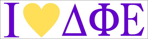 Delta Phi Epsilon I Love Bumper Sticker