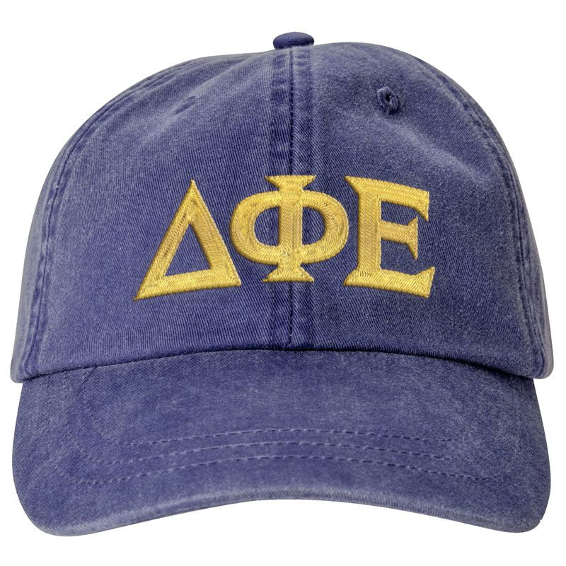 Delta Phi Epsilon Lettered Premium Pastel Hat Delta Phi Epsilon Lettered Premium Pastel Hat