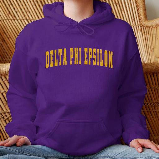 Delta Phi Epsilon Delta Phi Epsilon Letterman Hooded Sweatshirts