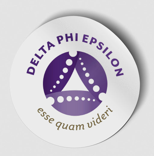 Delta Phi Epsilon Delta Phi Epsilon Logo Round Decal