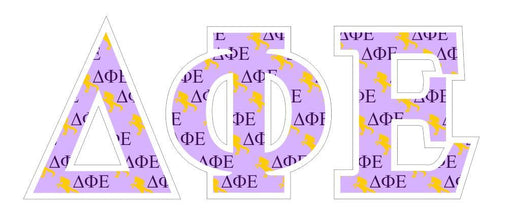 Delta Phi Epsilon Mascot Greek Letter Sticker - 2.5