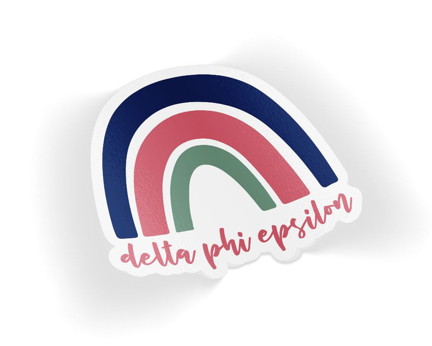 Delta Phi Epsilon Rainbow Sticker Delta Phi Epsilon Rainbow Sticker