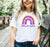 Printify Delta Phi Epsilon Rainbow Tees Delta Phi Epsilon Rainbow Tees