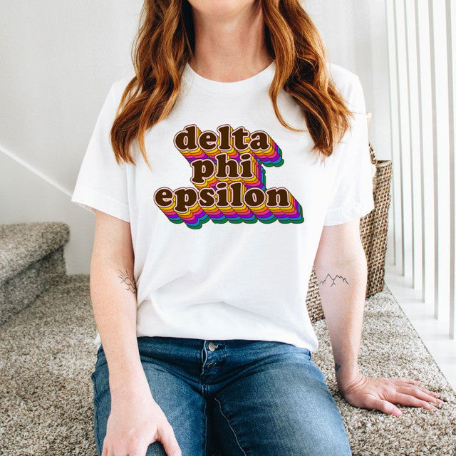 Delta Phi Epsilon Retro Maya Tees Delta Phi Epsilon Retro Maya Tees