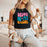 Printify Delta Phi Epsilon Shagadelic Racer Tank Delta Phi Epsilon Shagadelic Racer Tank