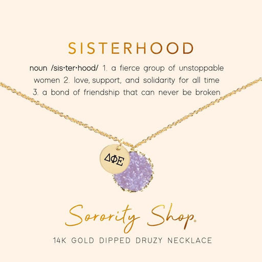 Delta Phi Epsilon Delta Phi Epsilon Sisterhood Druzy Necklace