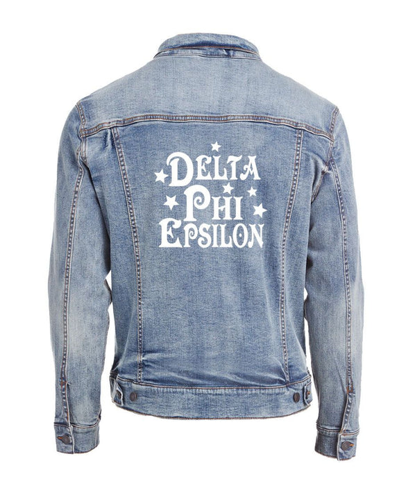 Delta Phi Epsilon Star Struck Denim Jacket Delta Phi Epsilon Star Struck Denim Jacket