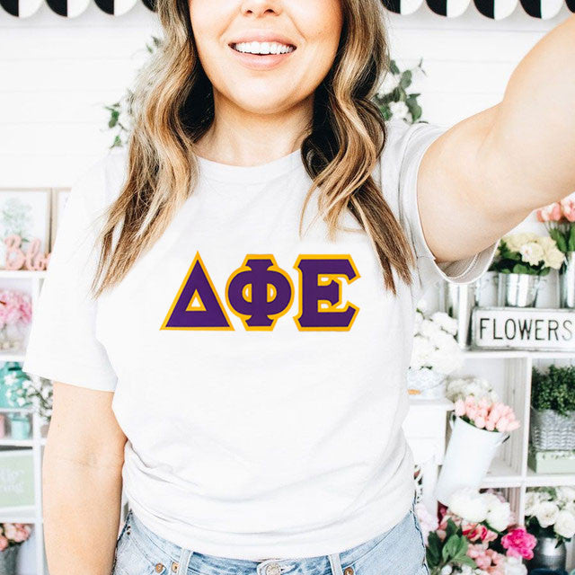 Delta Phi Epsilon Custom Twill Tee Delta Phi Epsilon Custom Twill Tee