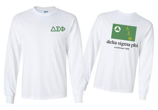 Delta Sigma Phi Delta Sigma Phi Flag Long Sleeve T-Shirt