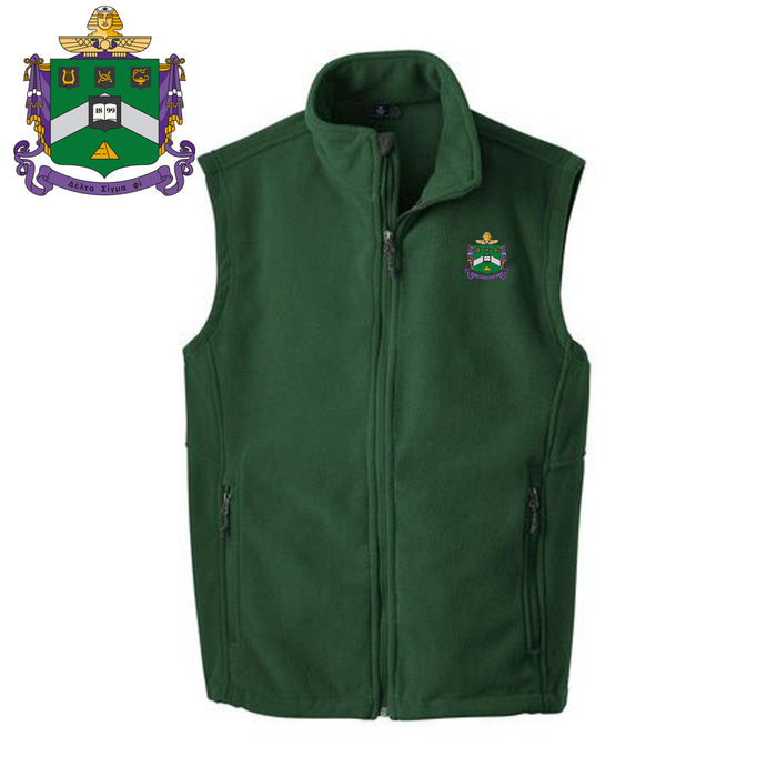 Delta Sigma Phi Fleece Crest Shield Vest Delta Sigma Phi Fleece Crest - Shield Vest