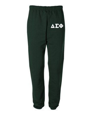 Delta Sigma Phi Greek Lettered Thigh Sweatpants Delta Sigma Phi Greek Lettered Thigh Sweatpants