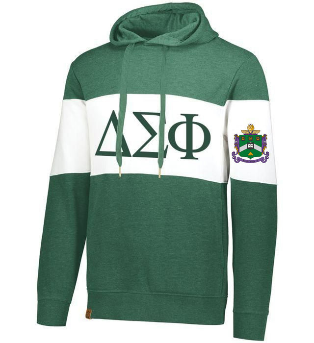 Delta Sigma Phi Ivy League Hoodie W Crest On Left Sleeve Delta Sigma Phi Ivy League Hoodie W Crest On Left Sleeve
