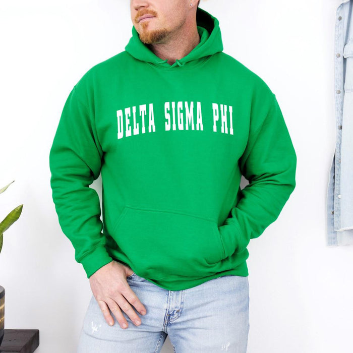Delta Sigma Phi Letterman Hooded Sweatshirts Delta Sigma Phi Letterman Hooded Sweatshirts
