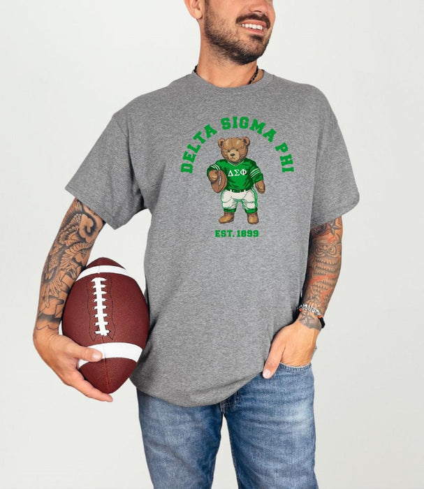 Delta Sigma Phi Teddy Bear Football T Shirt Delta Sigma Phi Teddy Bear Football T-Shirt