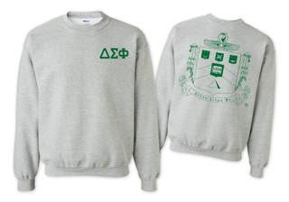 Delta Sigma Phi Delta Sigma Phi World Famous Crest - Shield Crewneck Sweatshirts