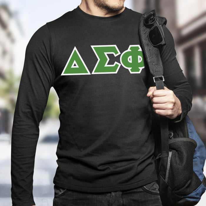 Delta Sigma Phi Lettered Long Sleeve Shirt Delta Sigma Phi Lettered Long Sleeve Shirt