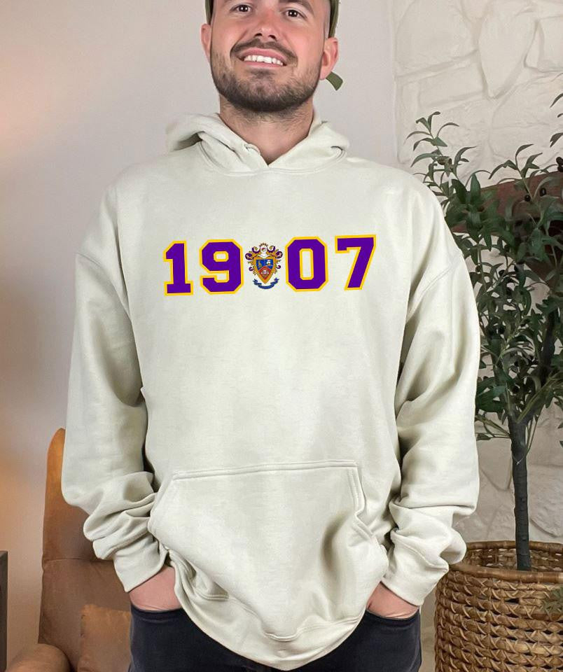 Delta Sigma Pi Crest Year Hooded Sweatshirt Delta Sigma Pi Crest Year Hooded Sweatshirt