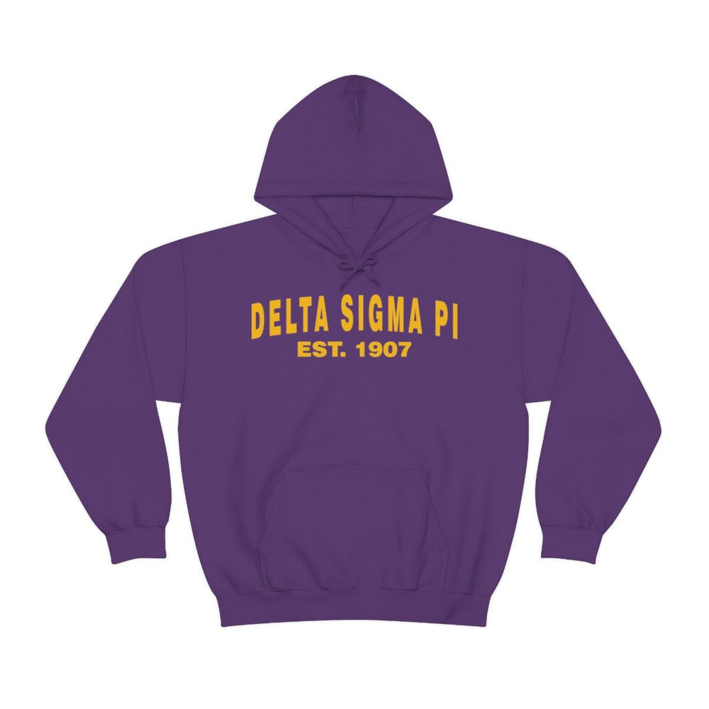 Delta Sigma Pi Established Hooded Sweatshirts Delta Sigma Pi Established Hooded Sweatshirts