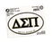 Delta Sigma Pi Euro Decal Oval Sticker Delta Sigma Pi Euro Decal Oval Sticker