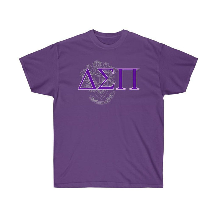 Printify Delta Sigma Pi Greek Crest Cotton Tee Delta Sigma Pi Greek Crest Cotton Tee